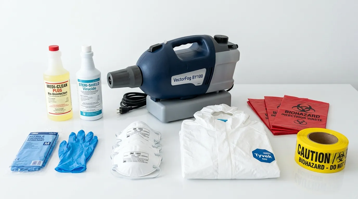 Professional biohazard remediation crew working in Rowland Heights